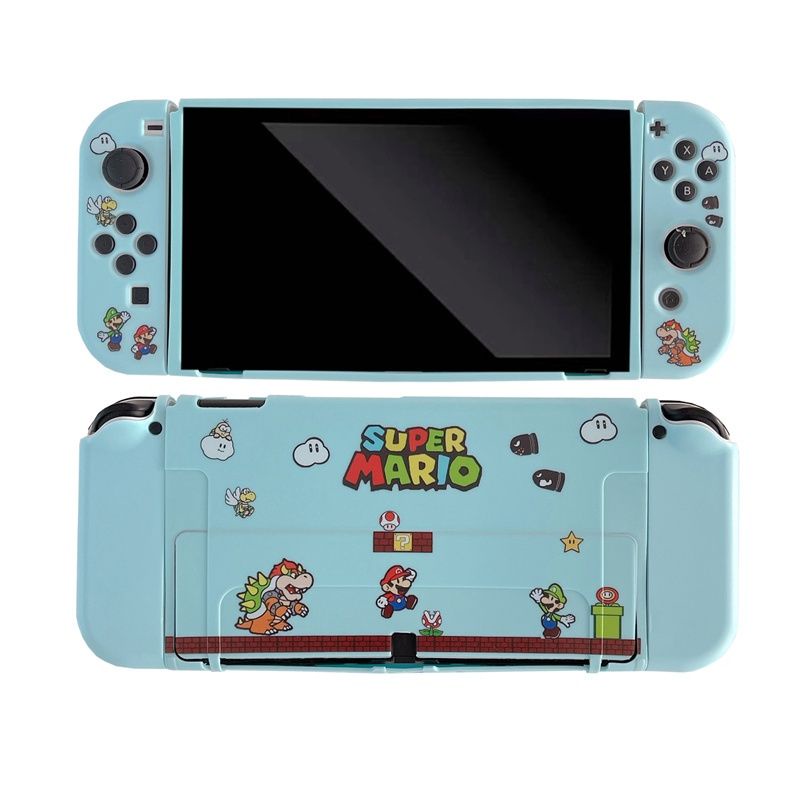 Case Nintendo Switch OLED v2 v1 Casing Super Mario Softcase Soft Biru