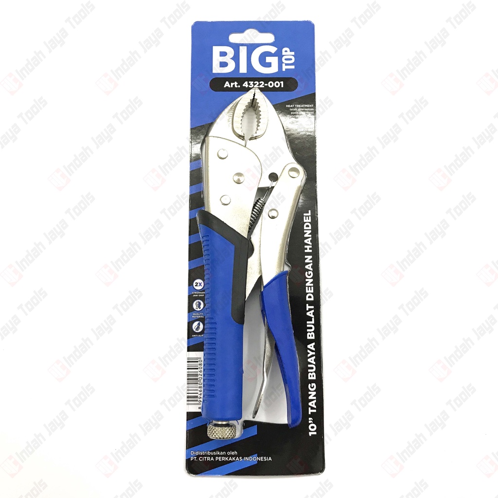 BIGTOP 4322-001 Tang Buaya 10 Inch GAGANG KARET Locking Plier Jepit