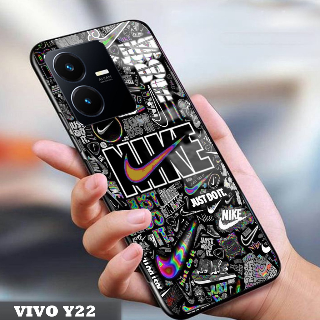 Softcase Glass Kaca VIVO Y22 2022 Terbaru [FC26] Case Motif VIVO Y22 2022 - Casing Hp VIVO Y22 2022 