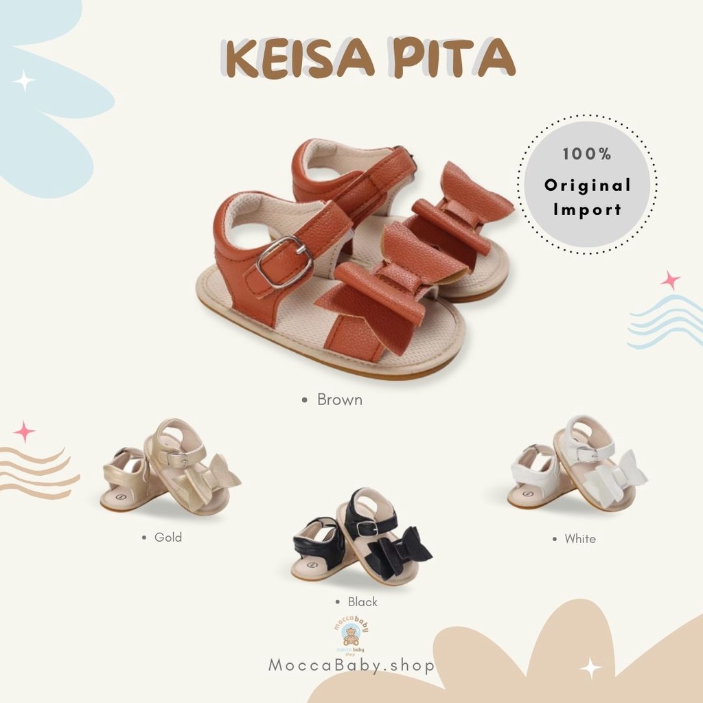 MBSS - PREWALKER Sepatu Anak Bayi Baby Shoes Sandal Casual Socks Anti Slip Bahan Import / KEISA PITA