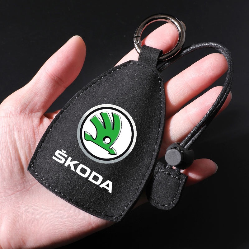 Case Pelindung Kunci Mobil Bahan Suede Untuk SKODA SKODA Octavia Superb KODIAQ FABIA YETI