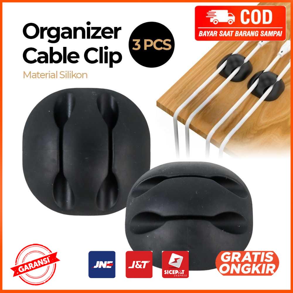 Klip Kabel Organizer Cable Clip 3 PCS KR8006