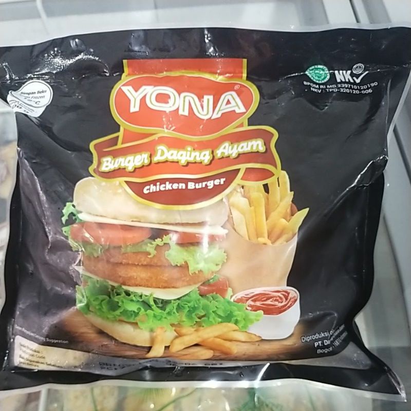 

Yona burger daging ayam 600gr