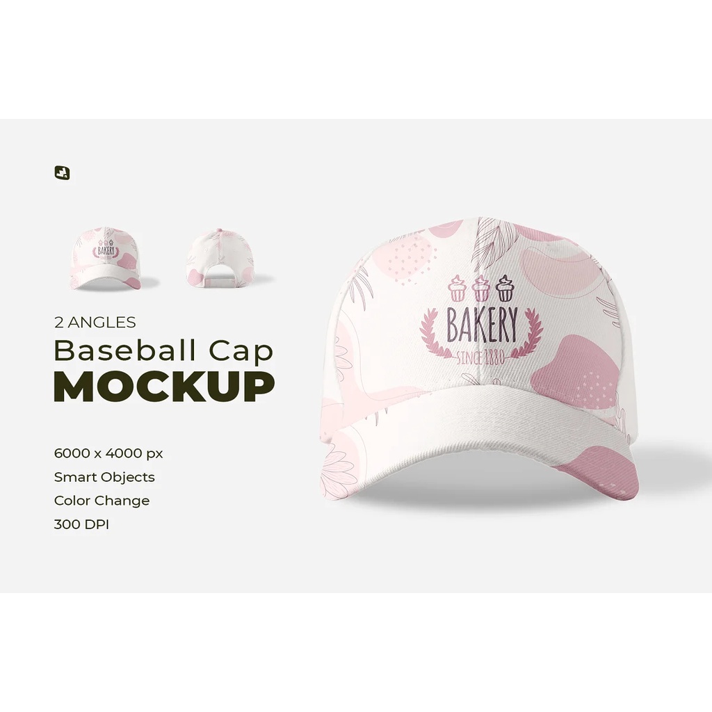 Velcro Snapback Baseball Cap Mockup