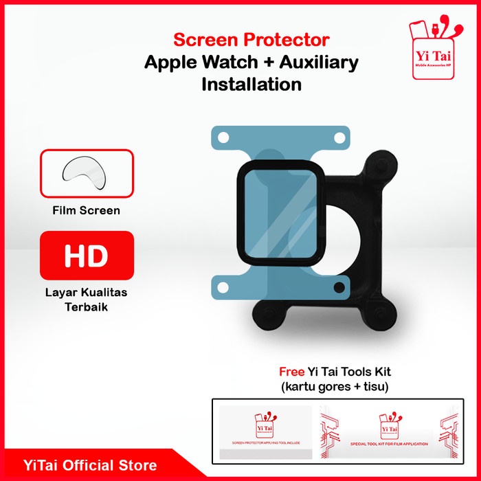 YI TAI - Tempered Glass iWatch + Alat Bantu Pasang 44mm 45mm