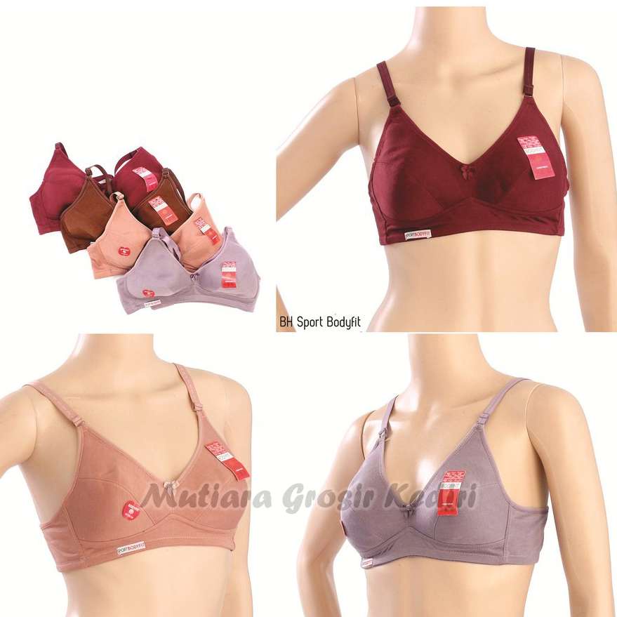 BRA SPORT BH WANITA TANPA KAWAT DAN BUSA BODY FIT