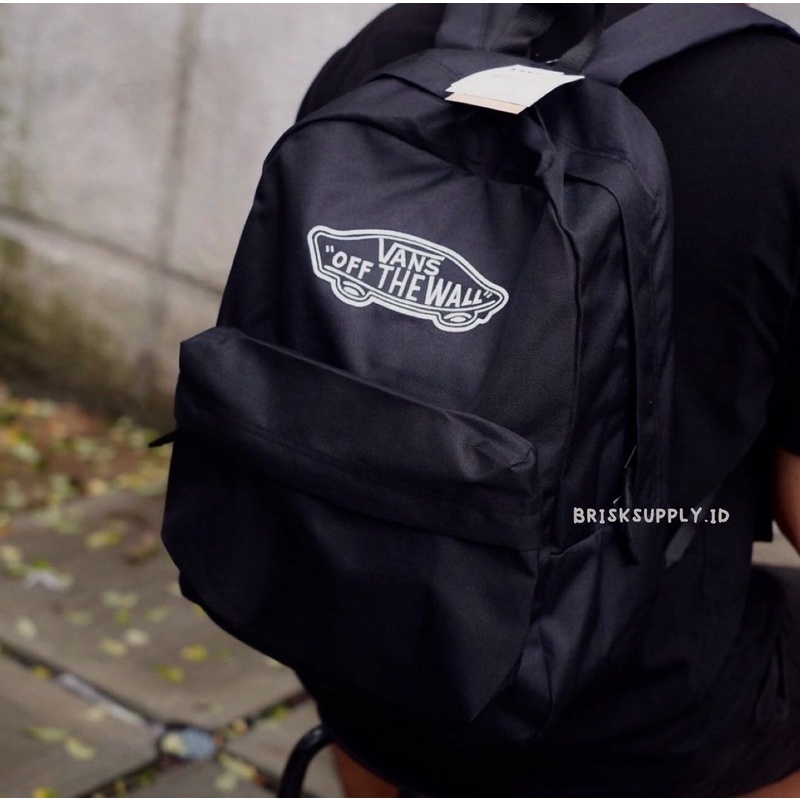 VANS BACKPACK REALM BLACK ORIGINAL BNWT