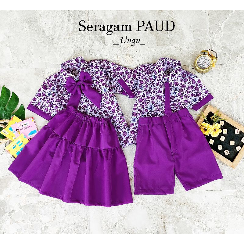 SERAGAM ANAK PAUD/SERAGAM BATIK PAUD /SERAGAM SEKOLAH PAUD DAN TK TERBARU/SERAGAM SEKOLAH ANAK TK