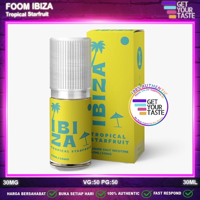 Liquid Foom Ibiza Tropical Starfruit Salt Nic 30ML by Foom