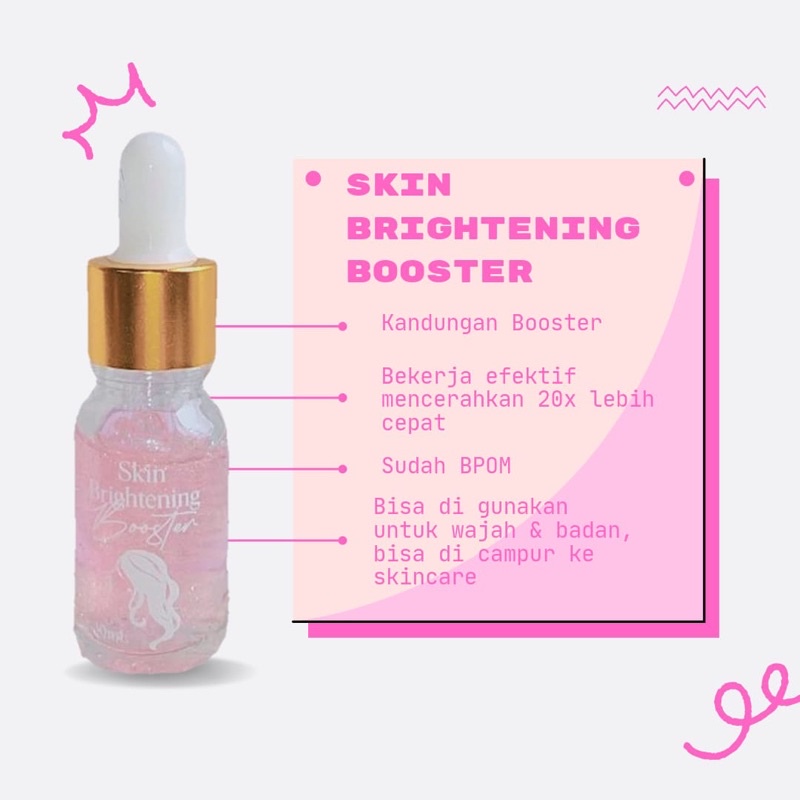 Skin brightening booster by andiva  serum wajah dan badan BPOM