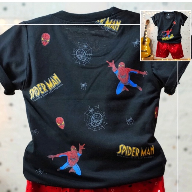 Kaos Anak Cowok SUPERHERO 3 bulan s/d 10 tahun Fullprint Spider man for Boy