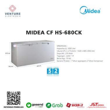 MIDEA HD 680 C 680C CHEST FREEZER BOX 600 L