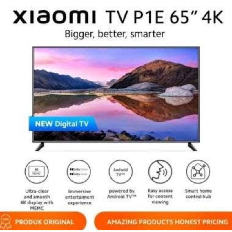 MI TV P1E 65" INCH XIAOMI TV P1E 65" INCH GARANSI RESMI