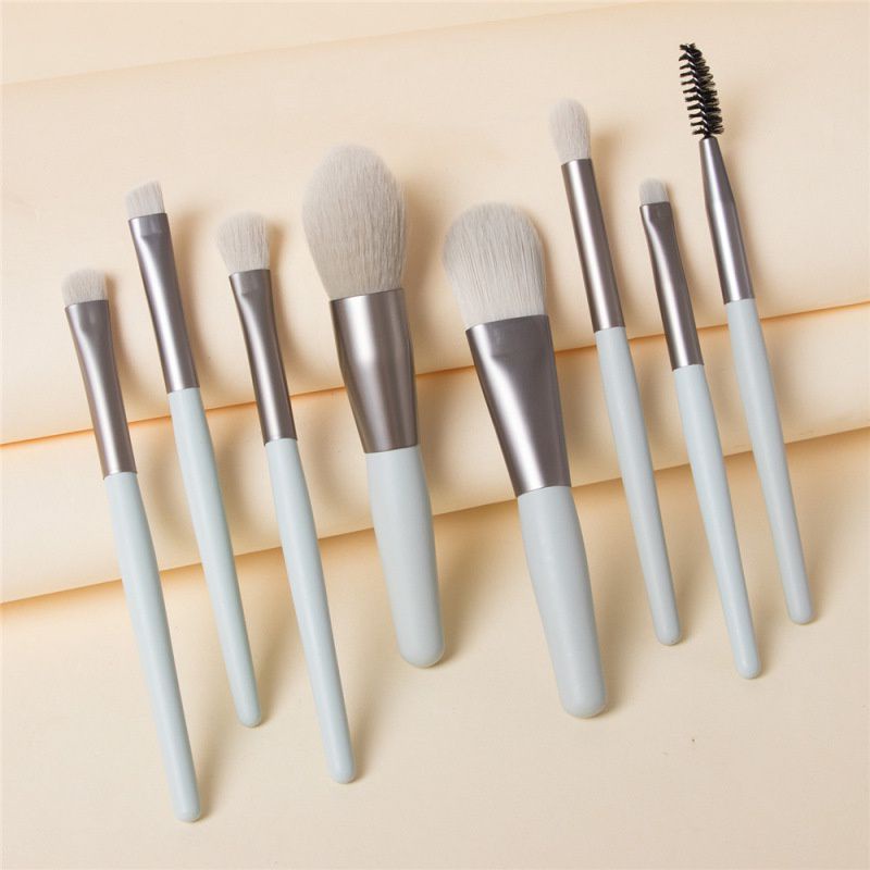 Lovefashion - Kuas Set Make Up 8pcs Set Mini Travel Make Up Brush Kuas03-abu