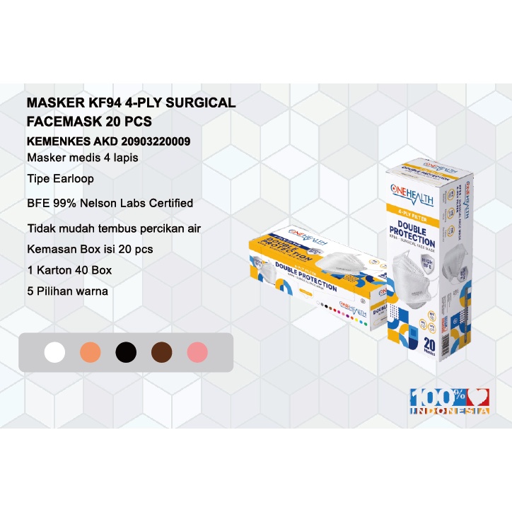 Masker KF94 OneHealth Surgical Face Mask