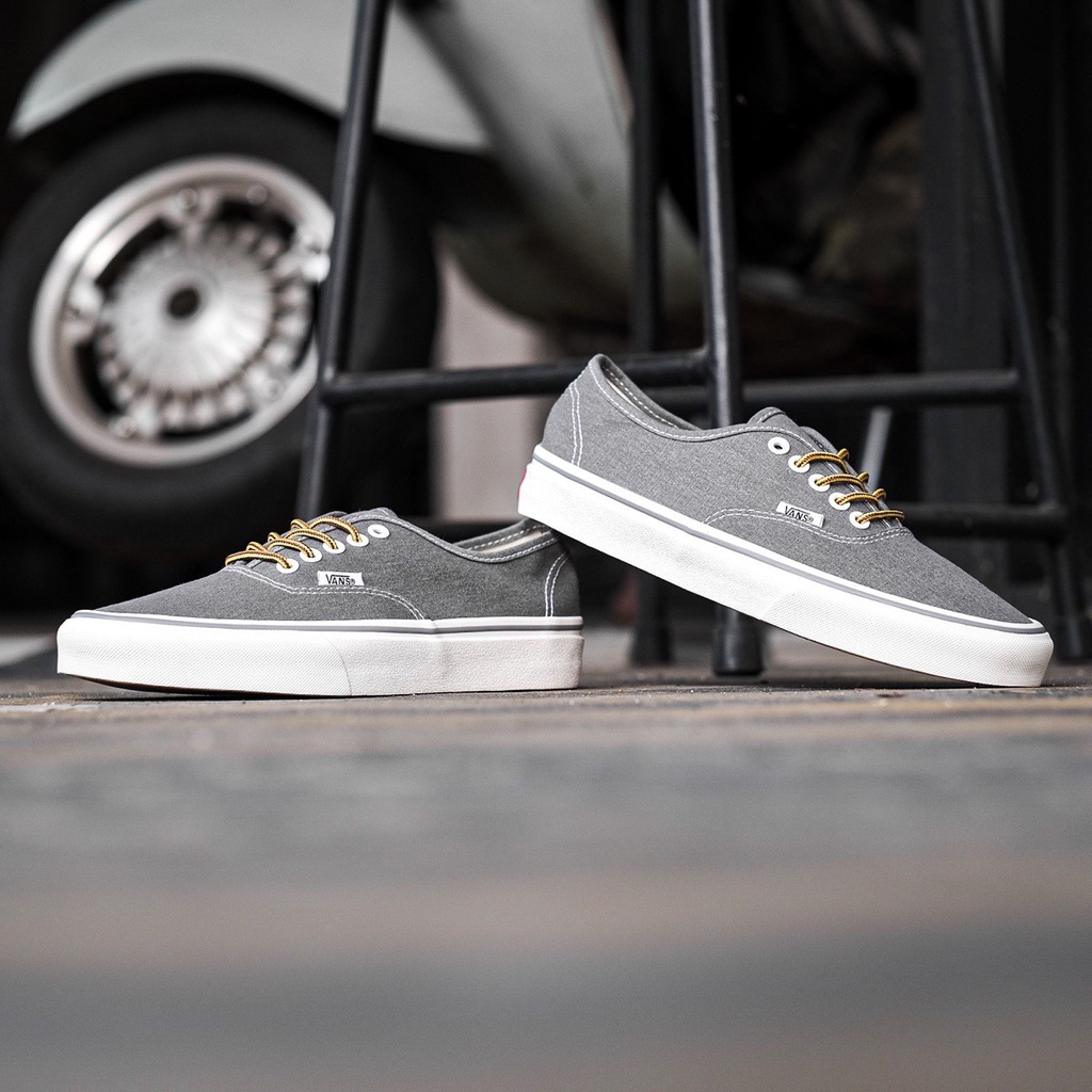 VANS AUTHENTIC x J CREW WORN CANVAS “GREY” ORIGINAL 100%