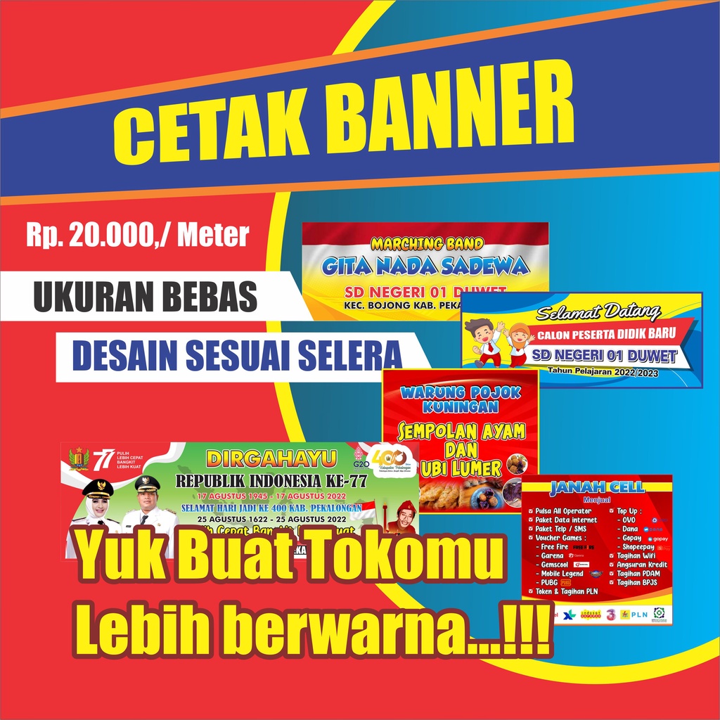 Jual Cetak Banner Mmt Backdrop Spanduk Toko Sekolah Shopee Indonesia