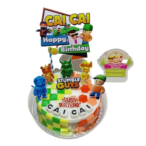 Jual Topper Stumble Cake Birthday Hiasan Kue Ulang Tahun Tema Cowok Shopee Indonesia