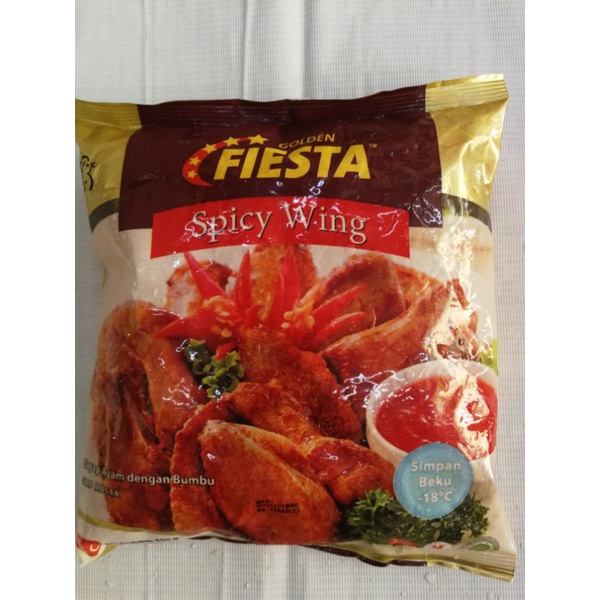 

Golden fiesta Spicy wing 500gr Nuget ayam frozen