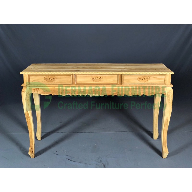 MEJA KONSUL UKIR LACI 3 KAYU JATI MEJA DINDING MEJA MEJA LACI UKIRAN MURAH