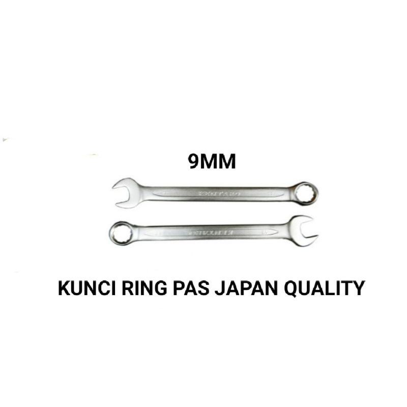 KUNCI RING PAS 9mm CR-V SATIN HEAVY DUTY KENTARO JAPAN QUALITY