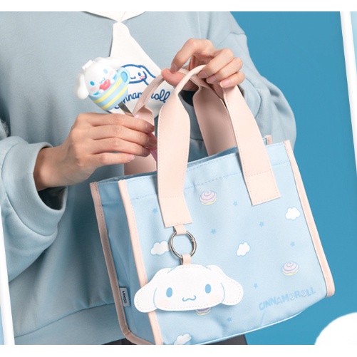 MINISO x SANRIO ( TOTEBAG ) Cinamoroll My Melody tas makan -  (Kode 10425))