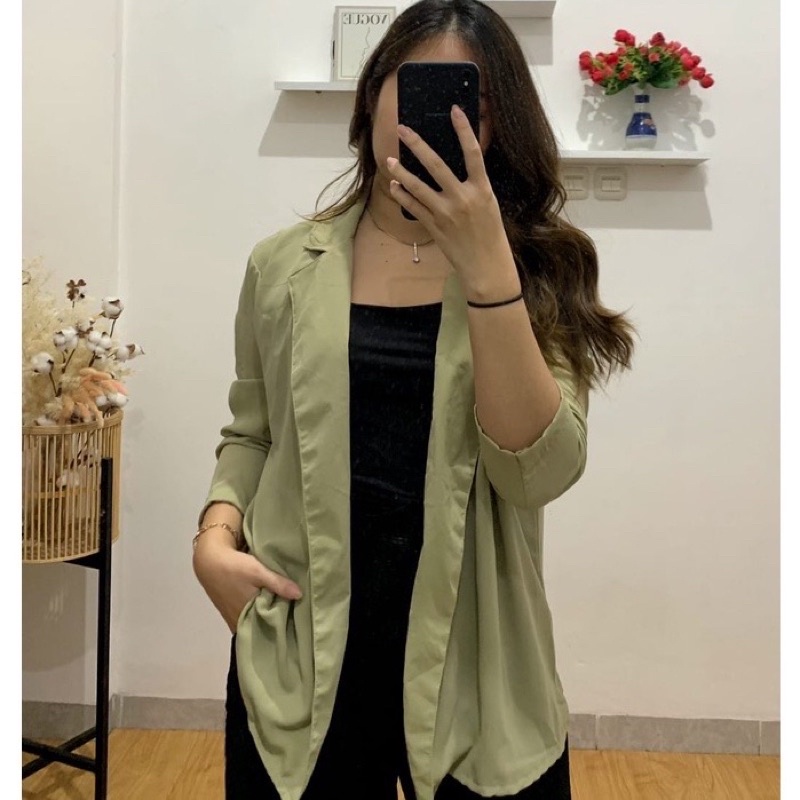 JOSHIN Square Blazer - Outer Luaran Kemeja Kerja Wanita