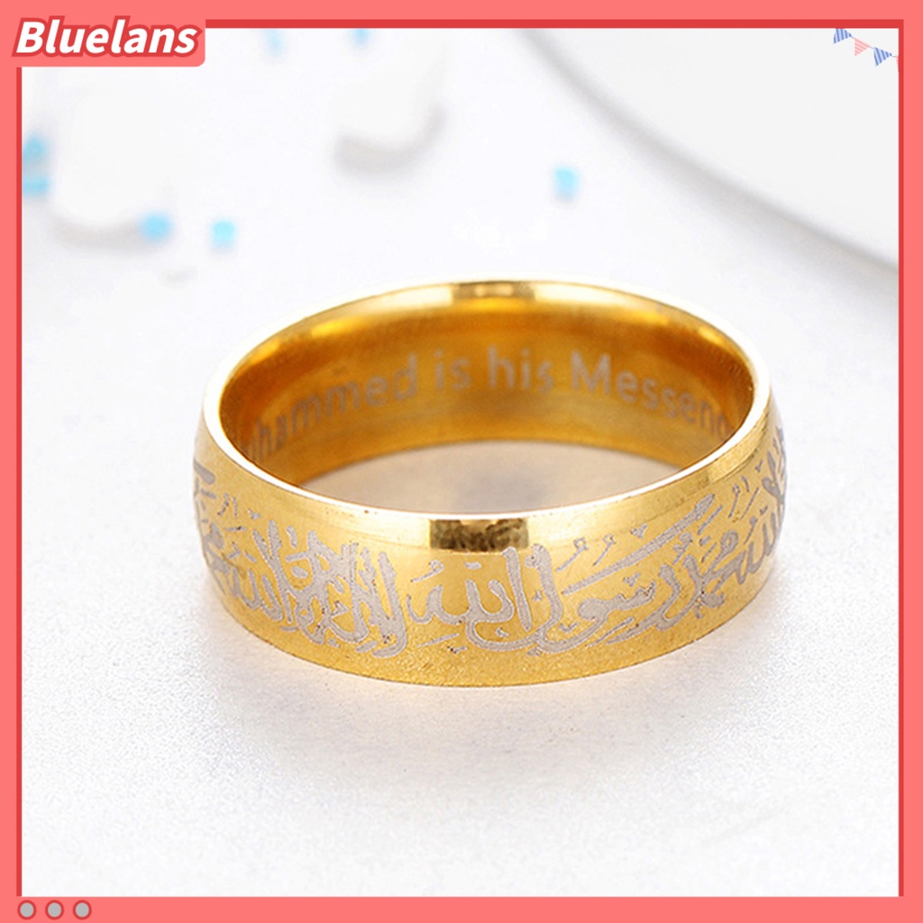 Bluelans Ring Rust Resistant Lightweight Titanium Steel Religious Finger Rings