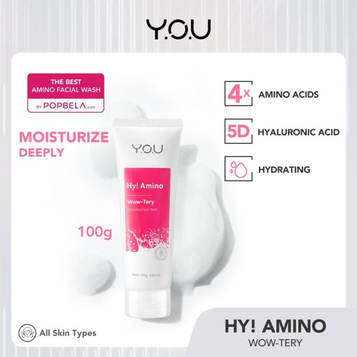 YOU Hy! Amino Hydrating Facial Wash - Sabun Cuci Muka