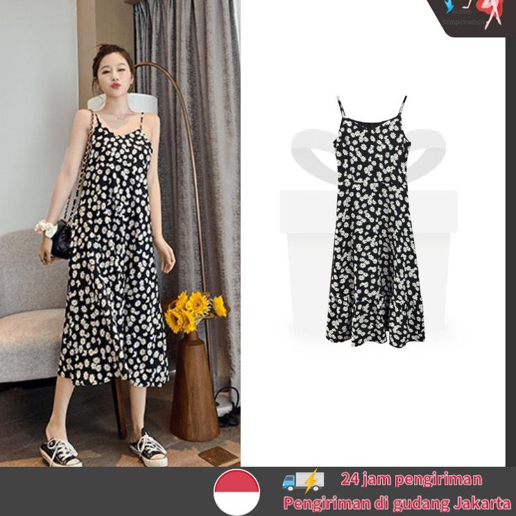 Ready Rok plisket Daisy dress/Maxi dress/Long dress Rok panjang Dress polos panjang