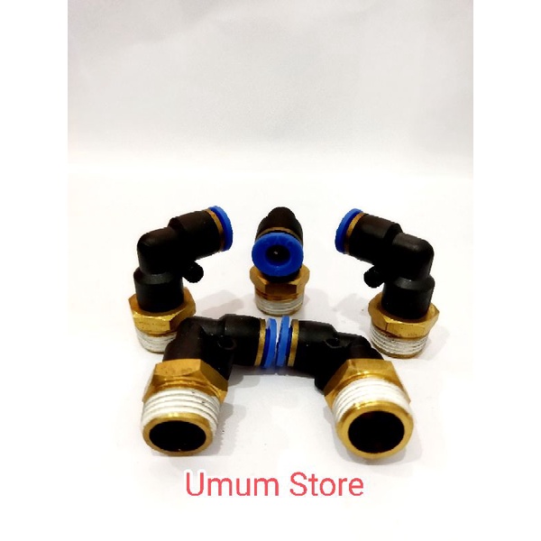 fitting elbow pneumatic/fittinf selang pneumatic 6-04/elbow selang pneumatic