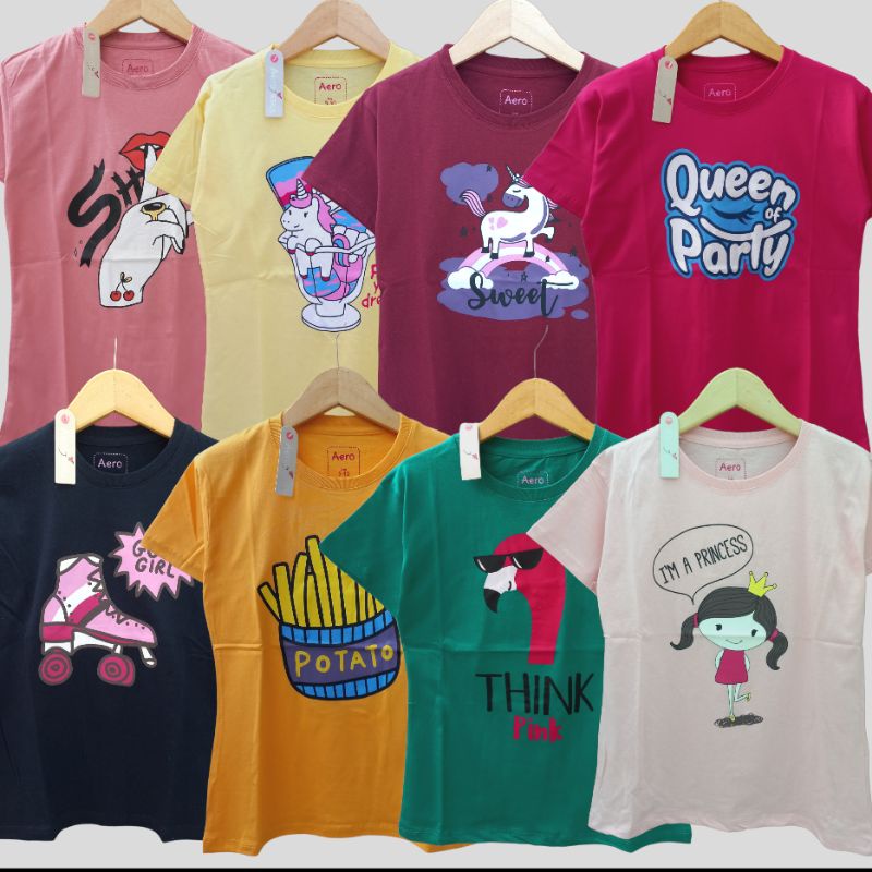 Kaos Aero Girls T Shirt Anak Perempuan Lengan Pendek