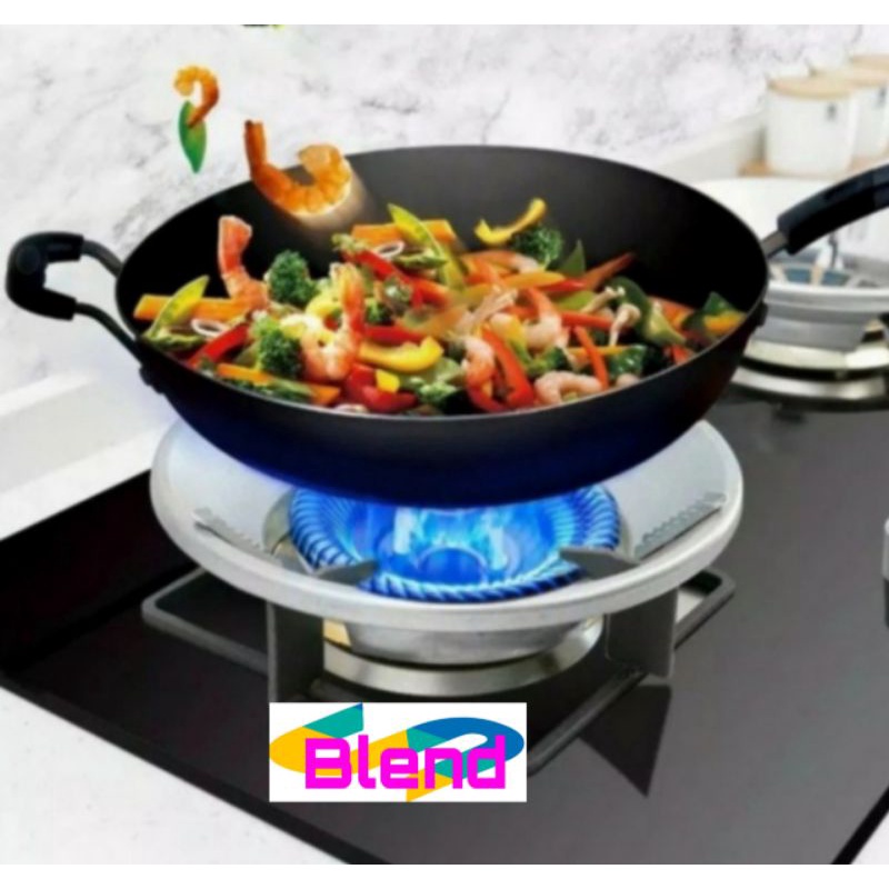 Tatakan Anti Angin SILVER Kompor Gas/Cover Tungku Dudukan Hemat Gas