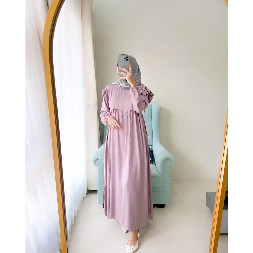 Azara Midi Dress Terbaru-Long tunik