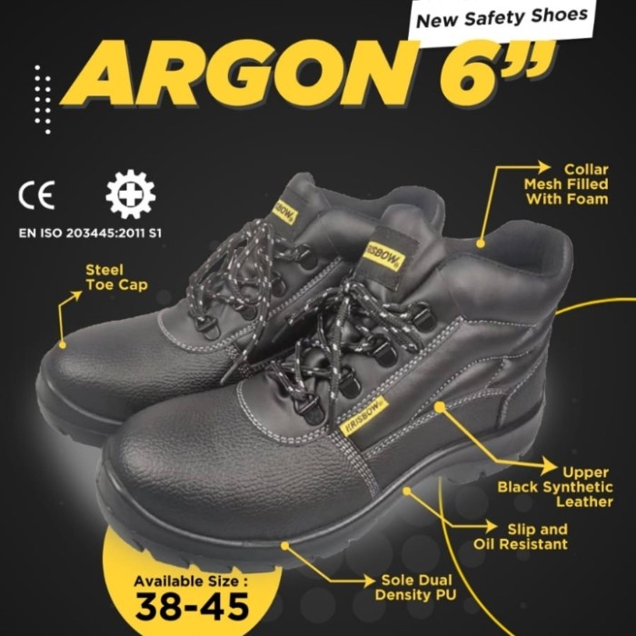 Boots Krisbow - Sepatu Safety / Sepatu Pengaman / Arrow 6 Inci