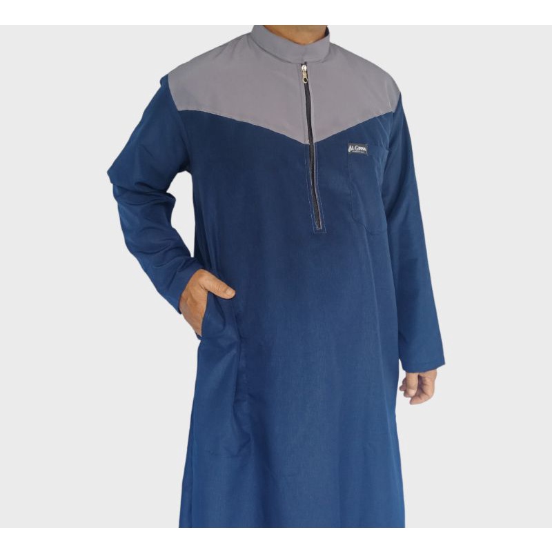 BAHAN PREMIUM / jubah kombinasi / jubah terbaru/ jubah kekinian / gamis pria murah