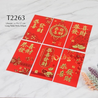 Angpao Imlek 2023 Kertas Chinese New Year Hong Bao Red Envelope Panjang Merah Terbaru Gambar Campur