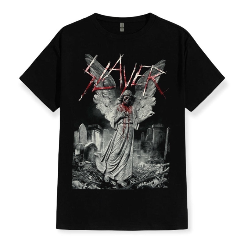 T-SHIRT / KAOS BAND OFFICIAL SLAYER - GRAVESTONE WALKS