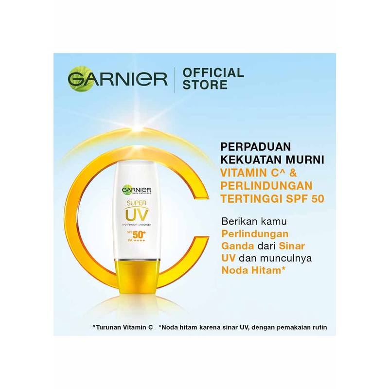 ✿ELYSABETHME✿ Garnier sun UV SPF 50++ sachet pelindung wajah dari paparan matahari sunscreen sunblock tanpa white cast