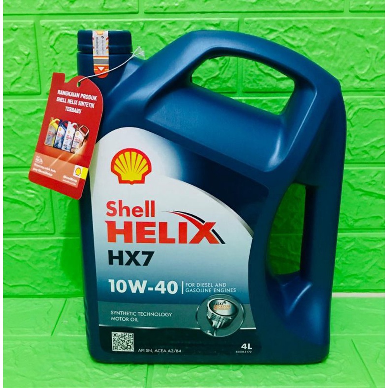 oli shell helix HX7 10W-40 4Liter (gratis filter oli)