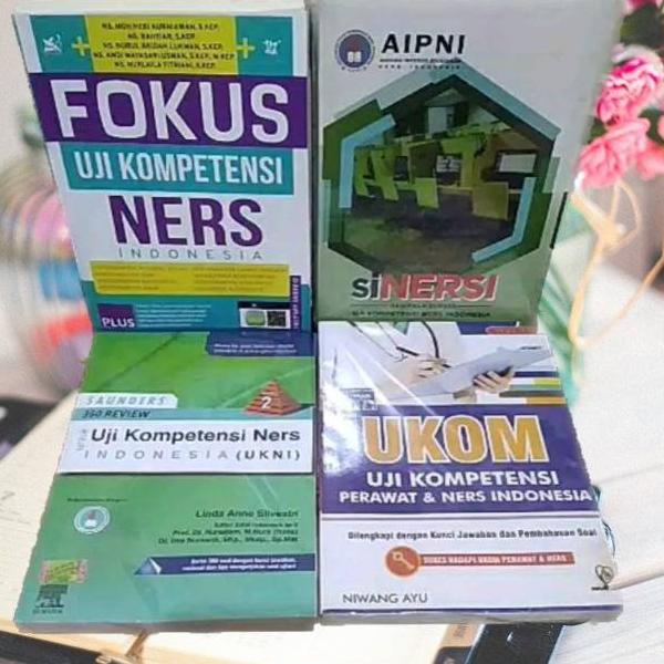 {CUP.18Oc22ј} Paket 4 buku Fokus uji kompetensi ners Indonesia, Sinersi edisi R, UKNI Saunders,UKOM 