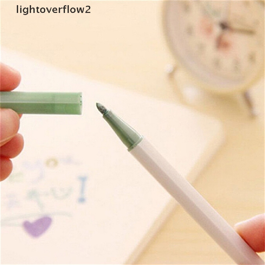 (lightoverflow2) 10pcs / Set Pensil Warna Metalik Anti Air Untuk Dekorasi Album DIY