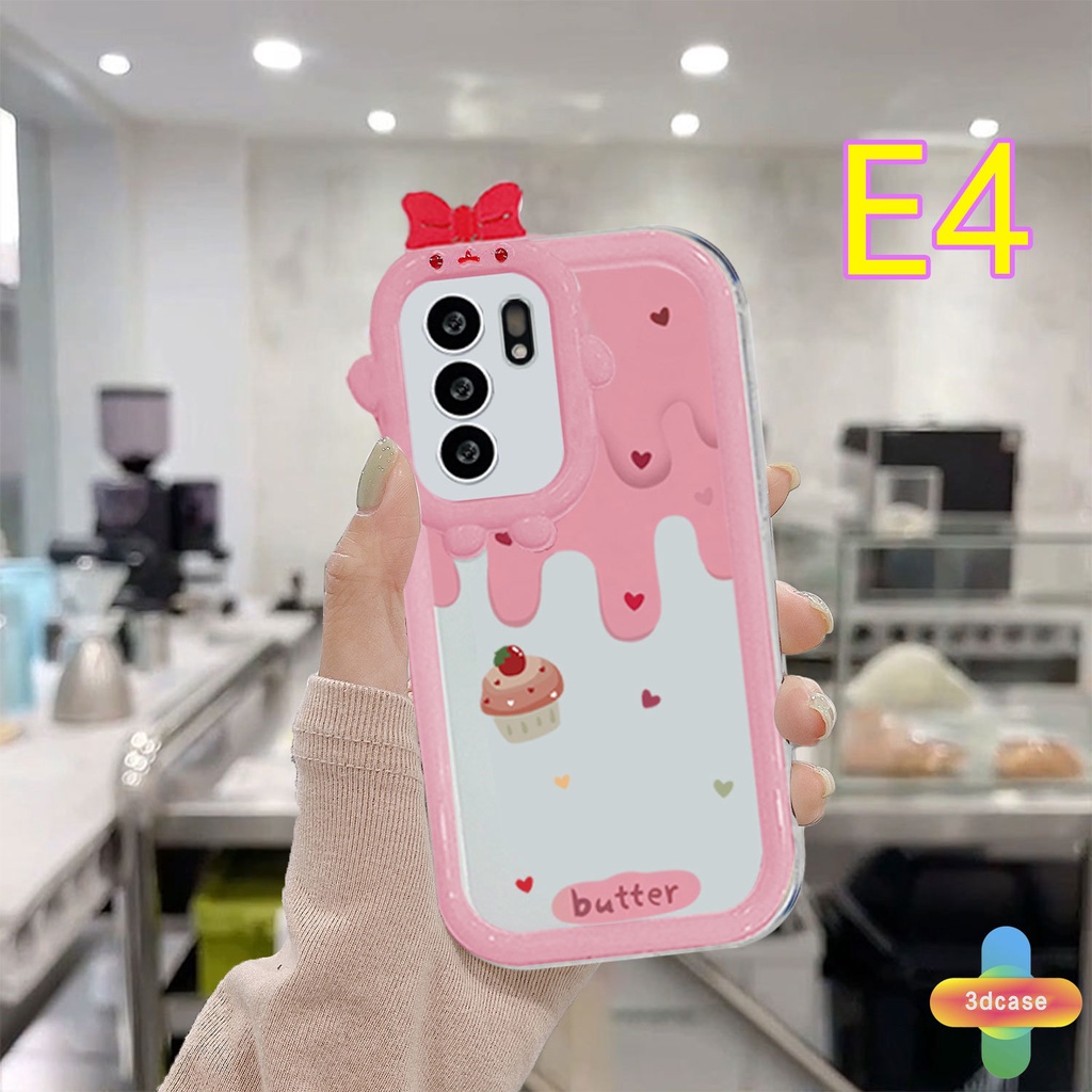 Case HP OPPO A16 A95 A57 A55 A7 A15 A54 A5S A3S A56 A76 A96 A5 A9 A31 A53 A33 2020 A12 A1K A16E A16K A54S Reno 5 Lite 5F A74 A15S A52 A11K A92 A35 A11 A93 A32 A72 A94 A53S Lucu Kartun Anjing Line Flower Love Heart Moon 3D Wavy Curved Edge Soft Tpu Case