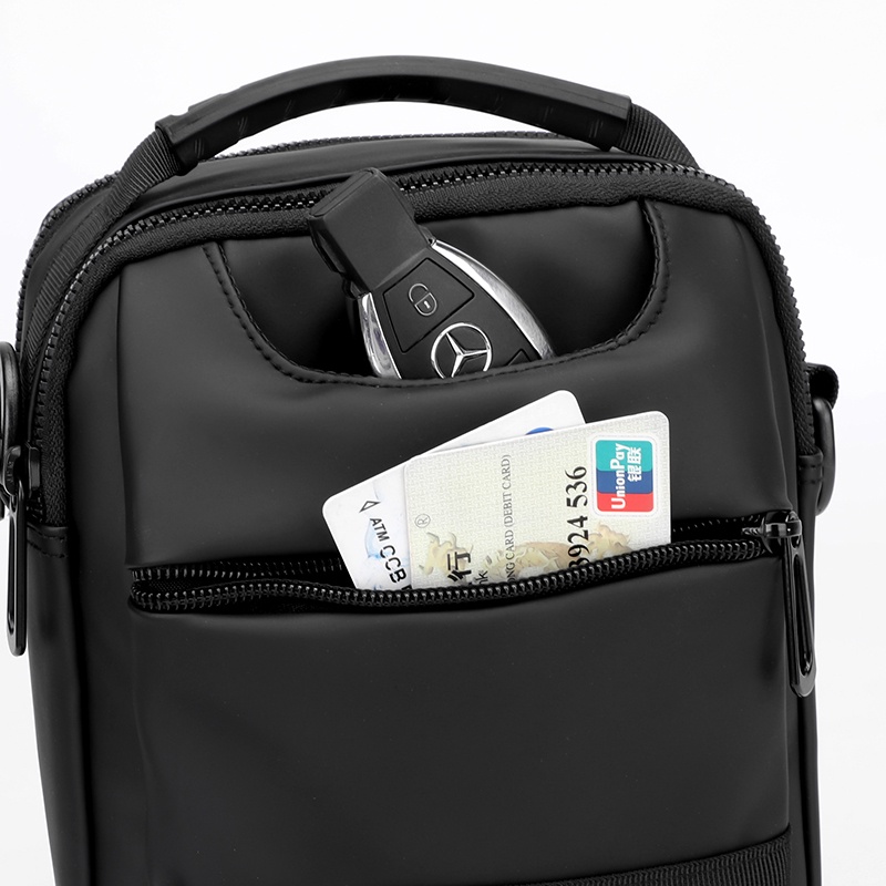 Tas Selempang Pria HAOSHUAI 1100-48 Sling Bag Pria Anti Air Bahan Dolby Lotto Coated