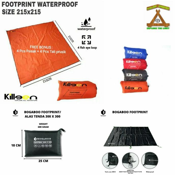 Footprint Tenda - Alas pelindung Tenda waterproof full seam sealed