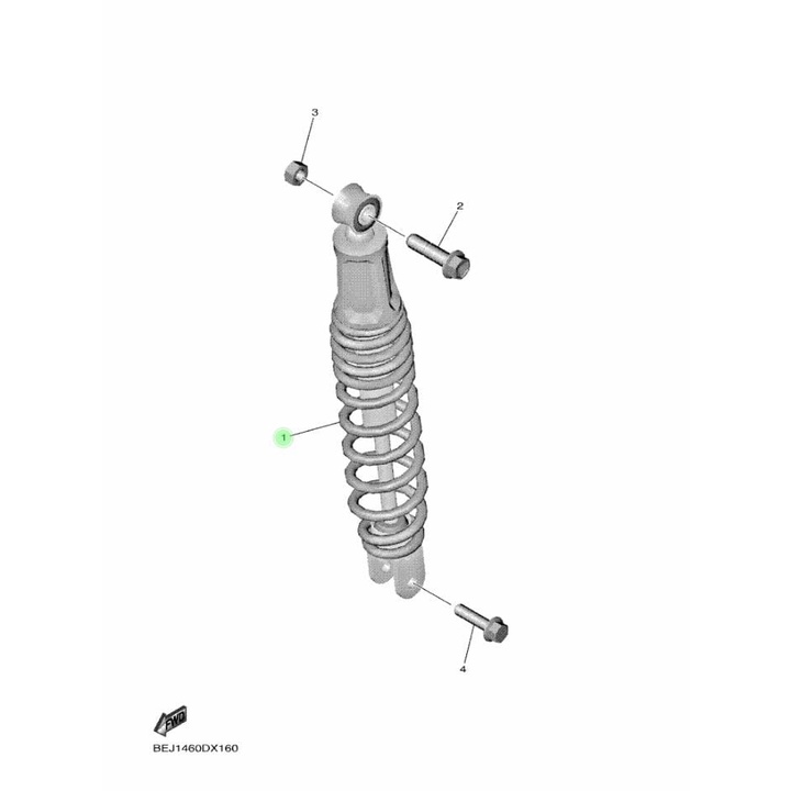 SHOCKBREAKER SHOKBREKER SHOK BELAKANG FAZZIO FAZIO ASLI ORI YAMAHA BEJ F2210 00