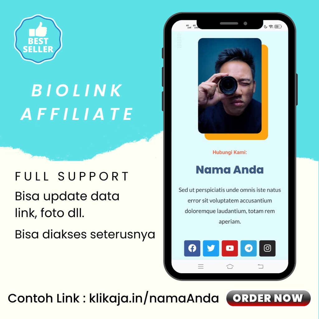 Bikin Biolink / Kartu Nama Digital / Biolink Affiliate