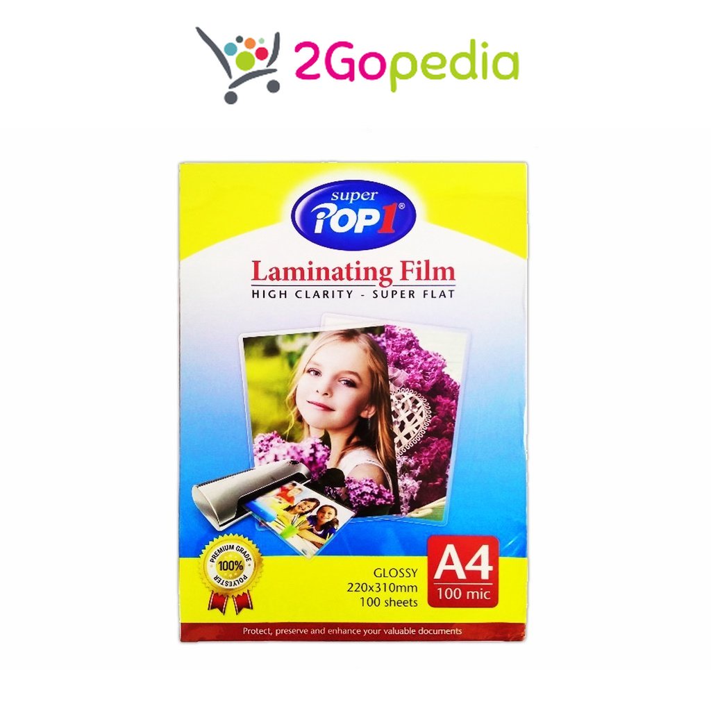 

Plastik Laminating Film A4 (100 Mic) Pop1 Grosir Murah Atk