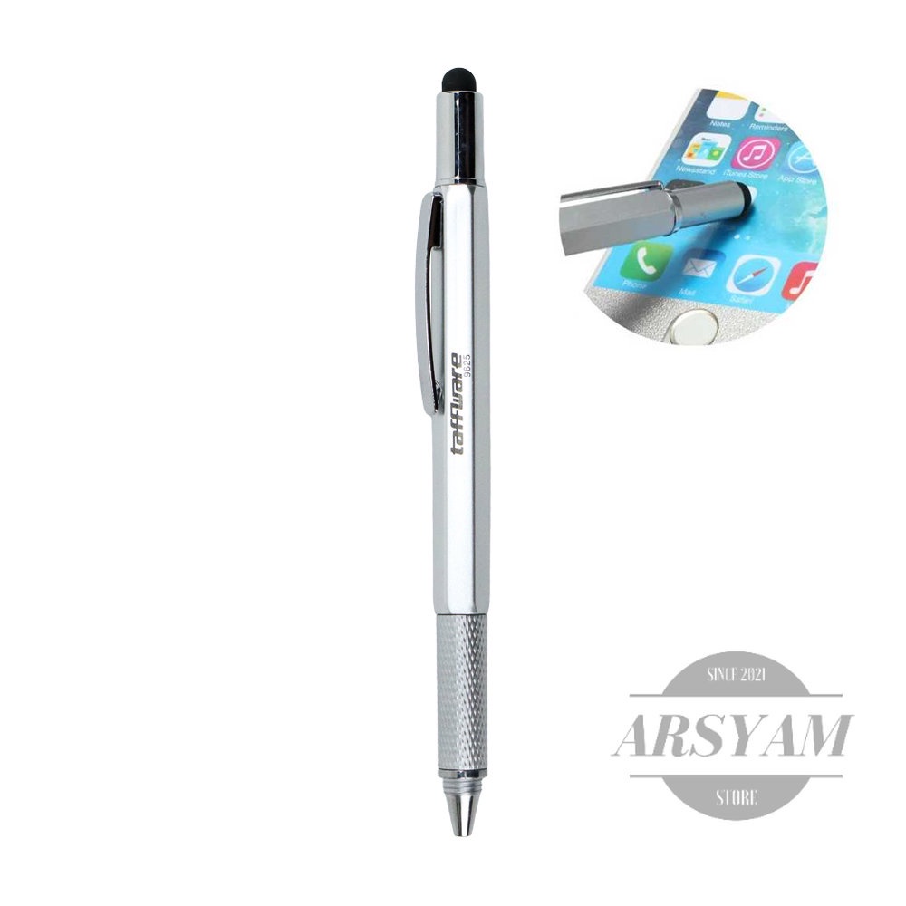 

Pena Multifungsi Plastik Stylus + Penggaris + Level + Obeng