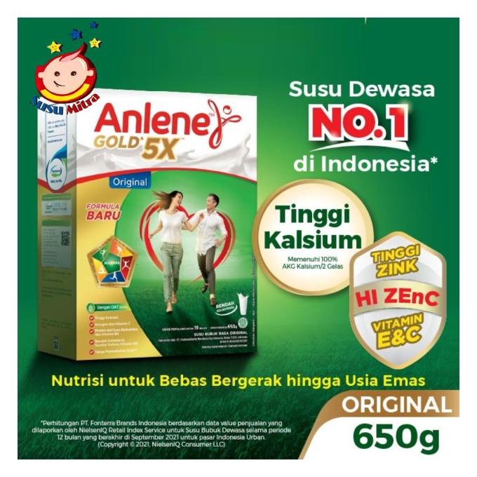 

[ COD ] Anlene Gold 5X Susu Bubuk Original 640g-Tulang, Sendi & Otot